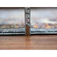 Load image into Gallery viewer, 10&#39;x10&#39; Flower Box Gray With Promenade White, Hand Knotted Afghan Super Kazak, Natural Dyes, Vibrant Wool, Repetitive Medallions, Oriental Square Rug FWR535782