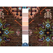 Load image into Gallery viewer, 6&#39;x8&#39;10&quot; Sepia Brown, Vegetable Dyes Hand Knotted, Velvety Wool, Afghan Geometric Pattern All Over Super Kazak Oriental Rug FWR535800