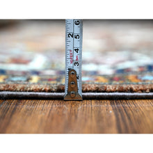 Load image into Gallery viewer, 6&#39;x8&#39;10&quot; Sepia Brown, Vegetable Dyes Hand Knotted, Velvety Wool, Afghan Geometric Pattern All Over Super Kazak Oriental Rug FWR535800