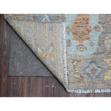 Load image into Gallery viewer, 8&#39;x9&#39;8&quot; Anvil Gray, Natural Dyes, Hand Knotted, Afghan Angora Oushak, Rural Elements All Over Design, Extra Soft Wool Weft, Oriental Rug FWR535908