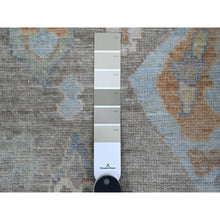 Load image into Gallery viewer, 8&#39;x9&#39;8&quot; Anvil Gray, Natural Dyes, Hand Knotted, Afghan Angora Oushak, Rural Elements All Over Design, Extra Soft Wool Weft, Oriental Rug FWR535908