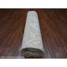 Load image into Gallery viewer, 8&#39;x9&#39;8&quot; Anvil Gray, Natural Dyes, Hand Knotted, Afghan Angora Oushak, Rural Elements All Over Design, Extra Soft Wool Weft, Oriental Rug FWR535908