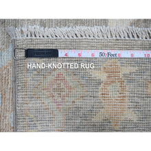 Load image into Gallery viewer, 8&#39;x9&#39;8&quot; Anvil Gray, Natural Dyes, Hand Knotted, Afghan Angora Oushak, Rural Elements All Over Design, Extra Soft Wool Weft, Oriental Rug FWR535908