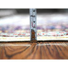 Load image into Gallery viewer, 6'x6' White Pepper, Soft And Velvety Wool Super Kazak Geometric Patterns Afghan Hand Knotted Vegetable Dyes Square Oriental Rug FWR535968