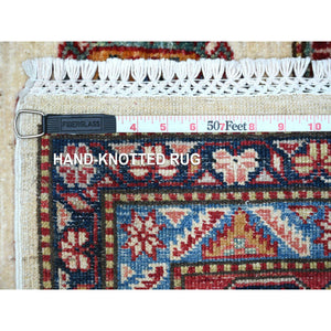 6'1"x8'8" Colorful, Hand Knotted Anatolian Village Inspired with Patch Work Design, Natural Dyes Densely Weave, Soft and Velvety Wool, Oriental Rug FWR436770