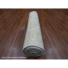 Load image into Gallery viewer, 2&#39;7&quot;x11&#39;10&quot; Hunter Green, Extra Soft Wool Weft, Hand Knotted, Vegetable Dyes With Vibrant Willow And Cypress Tree Design, Afghan Angora Oushak, Oriental Runner Rug FWR536100