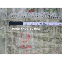 Load image into Gallery viewer, 2&#39;7&quot;x11&#39;10&quot; Hunter Green, Extra Soft Wool Weft, Hand Knotted, Vegetable Dyes With Vibrant Willow And Cypress Tree Design, Afghan Angora Oushak, Oriental Runner Rug FWR536100