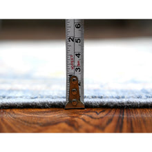 Load image into Gallery viewer, 2&#39;9&quot;x15&#39;3&quot; Pacific Blue, Hand Knotted Wool Foundation, Afghan Angora Oushak With Natural Dyes, Rural Medallions All Over Design, Runner Oriental Rug FWR536106