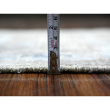Load image into Gallery viewer, 2&#39;x3&#39; Old Silver Gray, Natural Dyes, Hand Knotted, Wool Weft, Afghan Angora Oushak, Rural Motifs All Over Design, Oriental Mat Rug FWR536166