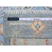 Load image into Gallery viewer, 2&#39;8&quot;x8&#39;3&quot; Beau Blue, Soft And Shiny Wool, Hand Knotted, Anatolian Village Inspired Design, Vegetable Dyes, Tribal Medallions, Narrow Border, Runner Oriental Rug FWR536256