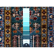 Load image into Gallery viewer, 2&#39;x5&#39;9&quot; Pine Green, Hand Knotted, Soft To The Touch, Colorful Super Kazak With Tree Of Life Design, Shiny Wool, Vegetable Dyes,  Runner Oriental Rug FWR536646