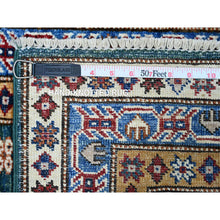 Load image into Gallery viewer, 2&#39;x5&#39;9&quot; Pine Green, Hand Knotted, Soft To The Touch, Colorful Super Kazak With Tree Of Life Design, Shiny Wool, Vegetable Dyes,  Runner Oriental Rug FWR536646