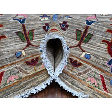 Load image into Gallery viewer, 10&#39;x13&#39;8&quot; Storm Gray, Hand Knotted Afghan Sultani All Over Floral Pattern, Soft And Vibrant Wool, Natural Dyes Oriental Rug FWR536682