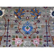 Load image into Gallery viewer, 10&#39;x13&#39;8&quot; Storm Gray, Hand Knotted Afghan Sultani All Over Floral Pattern, Soft And Vibrant Wool, Natural Dyes Oriental Rug FWR536682