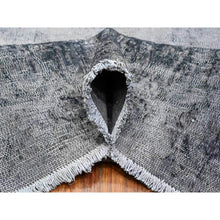 Load image into Gallery viewer, 9&#39;8&quot;x12&#39;6&quot; Agreeable Gray, Distressed Look Worn Wool, Professionally Secured Ends, Hand Knotted, Vintage Persian Kerman, Clean And Soft, Cropped Thin, Oriental Rug FWR536712