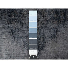 Load image into Gallery viewer, 9&#39;8&quot;x12&#39;6&quot; Agreeable Gray, Distressed Look Worn Wool, Professionally Secured Ends, Hand Knotted, Vintage Persian Kerman, Clean And Soft, Cropped Thin, Oriental Rug FWR536712