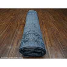 Load image into Gallery viewer, 9&#39;8&quot;x12&#39;6&quot; Agreeable Gray, Distressed Look Worn Wool, Professionally Secured Ends, Hand Knotted, Vintage Persian Kerman, Clean And Soft, Cropped Thin, Oriental Rug FWR536712
