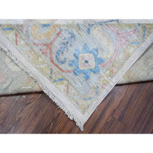 Load image into Gallery viewer, 7&#39;10&quot;x9&#39;9&quot; Silver Gray, Hand Knotted, Afghan Wool Weft, Vegetable Dyes, Angora Oushak, Colorful Tribal Medallions All Over Design, Oriental Rug FWR536730