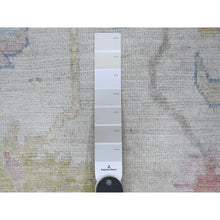 Load image into Gallery viewer, 7&#39;10&quot;x9&#39;9&quot; Silver Gray, Hand Knotted, Afghan Wool Weft, Vegetable Dyes, Angora Oushak, Colorful Tribal Medallions All Over Design, Oriental Rug FWR536730