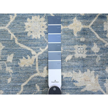 Load image into Gallery viewer, 9&#39;10&quot;x20&#39;3&quot; Marlin Blue With Alabaster White, Hand Knotted, 100% Wool, Long And Narrow Oversized Peshawar With Sultanabad Design, Oriental Rug FWR536838