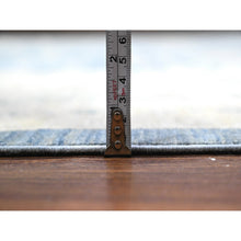 Load image into Gallery viewer, 9&#39;10&quot;x20&#39;3&quot; Marlin Blue With Alabaster White, Hand Knotted, 100% Wool, Long And Narrow Oversized Peshawar With Sultanabad Design, Oriental Rug FWR536838