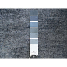 Load image into Gallery viewer, 9&#39;6&quot;x12&#39;5&quot; Dim Gray, Worn Out And Distressed, Overdyed, Hand Knotted Vintage Persian Kerman, Pure And Soft Wool, Ends Secured And Cleaned, Broken Design, Oriental Rug FWR536886