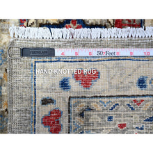 Load image into Gallery viewer, 10&#39;x14&#39;3&quot; Tin Foil Gray, Fine Aryana With Natural Dyes, 100% Wool, Hand Knotted, 14th Century Mamluk Dynasty Pattern, Oriental Rug FWR536898