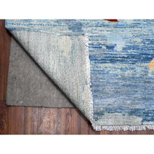 Load image into Gallery viewer, 9&#39;2&quot;x12&#39; Glaucous Blue, Kites In The Sky, Peshawar, Natural Wool, Borderless Hand Knotted, Oriental Rug FWR536904