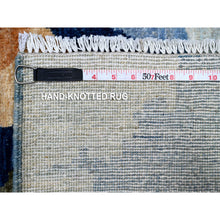 Load image into Gallery viewer, 9&#39;2&quot;x12&#39; Glaucous Blue, Kites In The Sky, Peshawar, Natural Wool, Borderless Hand Knotted, Oriental Rug FWR536904