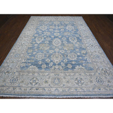 Load image into Gallery viewer, 8&#39;9&quot;x12&#39; Pacific And Pale Blue, Hand Knotted, Fine Peshawar Vegetable Dyes, All Over Floral Mahal Design, Vibrant Wool, Oriental Rug FWR536916