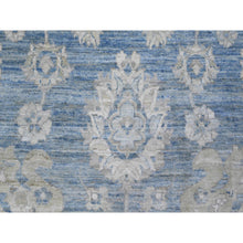 Load image into Gallery viewer, 8&#39;9&quot;x12&#39; Pacific And Pale Blue, Hand Knotted, Fine Peshawar Vegetable Dyes, All Over Floral Mahal Design, Vibrant Wool, Oriental Rug FWR536916