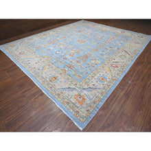 Load image into Gallery viewer, 12&#39;1&quot;x14&#39;6&quot; Argentina Blue, Natural Dyes, Hand Knotted Fine Aryana Peshawar, Pure Wool, Heriz All Over Design, Xl Oriental Rug FWR536958