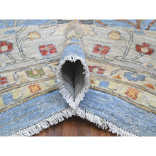 Load image into Gallery viewer, 12&#39;1&quot;x14&#39;6&quot; Argentina Blue, Natural Dyes, Hand Knotted Fine Aryana Peshawar, Pure Wool, Heriz All Over Design, Xl Oriental Rug FWR536958