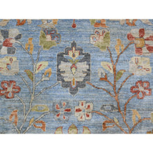 Load image into Gallery viewer, 12&#39;1&quot;x14&#39;6&quot; Argentina Blue, Natural Dyes, Hand Knotted Fine Aryana Peshawar, Pure Wool, Heriz All Over Design, Xl Oriental Rug FWR536958