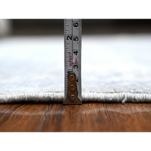 Load image into Gallery viewer, 4&#39;x9&#39;9&quot; Misty Gray, Densely Woven, Soft And Velvety Wool, Hand Knotted, Vegetable Dyes, Fine Peshawar With Ziegler Mahal Design, Wide Runner Oriental Rug FWR536976