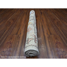 Load image into Gallery viewer, 3&#39;x4&#39;10&quot; Lexicon White, Village Medallions All Over Design, Hand Knotted, Natural Dyes, Angora Oushak, Wool Weft, Oriental Rug FWR537090