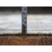 Load image into Gallery viewer, 3&#39;x4&#39;10&quot; Lexicon White, Village Medallions All Over Design, Hand Knotted, Natural Dyes, Angora Oushak, Wool Weft, Oriental Rug FWR537090