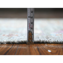 Load image into Gallery viewer, 2&#39;1&quot;x3&#39;3&quot; Sea Gray, Soft Pile, Hand Knotted Afghan Angora Oushak, Natural Dyes, Wool Weft, Village Motifs All Over Design, Mat Oriental Rug FWR537228