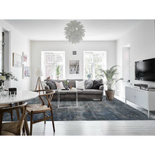 Load image into Gallery viewer, 9&#39;8&quot;x13&#39;3&quot; Jet Gray, Cropped Thin Vintage Persian Kerman, Sides And Edges Secured, Cleaned Soft Wool, Distressed Feel, Hand Knotted Oriental Rug FWR537258