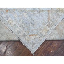 Load image into Gallery viewer, 8&#39;10&quot;x11&#39;6&quot; Arctic Blue, Wool Foundation With Village Medallions All Over Design, Vegetable Dyes, Afghan Angora Oushak, Hand Knotted, Oriental Rug FWR537294
