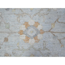 Load image into Gallery viewer, 8&#39;10&quot;x11&#39;6&quot; Arctic Blue, Wool Foundation With Village Medallions All Over Design, Vegetable Dyes, Afghan Angora Oushak, Hand Knotted, Oriental Rug FWR537294
