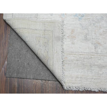 Load image into Gallery viewer, 8&#39;3&quot;x9&#39;9&quot; Pacific Pearl White, Soft Wool Weft, Faded Afghan Angora Oushak, Hand Knotted, Vegetable Dyes With Village All Over Floral Design, Oriental Rug FWR537306