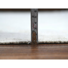 Load image into Gallery viewer, 8&#39;3&quot;x9&#39;9&quot; Pacific Pearl White, Soft Wool Weft, Faded Afghan Angora Oushak, Hand Knotted, Vegetable Dyes With Village All Over Floral Design, Oriental Rug FWR537306