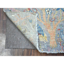 Load image into Gallery viewer, 2&#39;x3&#39;1&quot; Pewter Gray, Birds Of Paradise, Hand Knotted 100% Wool Afghan Peshawar, Vegetable Dyes, Oriental Mat Rug FWR537348