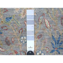 Load image into Gallery viewer, 2&#39;x3&#39;1&quot; Pewter Gray, Birds Of Paradise, Hand Knotted 100% Wool Afghan Peshawar, Vegetable Dyes, Oriental Mat Rug FWR537348