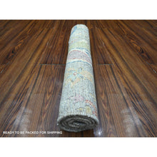 Load image into Gallery viewer, 2&#39;x3&#39;1&quot; Pewter Gray, Birds Of Paradise, Hand Knotted 100% Wool Afghan Peshawar, Vegetable Dyes, Oriental Mat Rug FWR537348