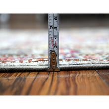 Load image into Gallery viewer, 9&#39;x12&#39;5&quot; Normandy Gray With Ivory Border, Hand Knotted All Over Tribal And Geometric Motifs, Velvety Wool, Natural Dyes, Afghan Super Kazak Oriental Rug FWR537360