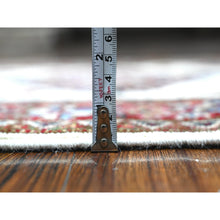 Load image into Gallery viewer, 2&#39;7&quot;x10&#39;7&quot; Egg White And Ruby Red, Hand Knotted 100% Wool, Afghan Super Kazak All Over Large Motifs, Natural Dyes, Runner Oriental Rug FWR537366