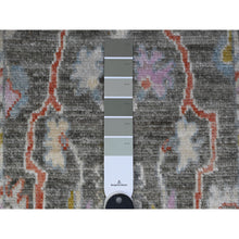 Load image into Gallery viewer, 2&#39;x3&#39;1&quot; Power Gray, Hand Knotted, Afghan Angora Oushak, Wool Weft, Village Flower And Leaf Design, Natural Dyes, Mat Oriental Rug FWR537426