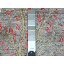 Load image into Gallery viewer, 4&#39;2&quot;x20&#39; Fashion Gray, Hand Knotted Natural Dyes, Birds Of Paradise Design, Afghan Peshawar 100% Wool, Wide Runner Oriental Rug FWR537474